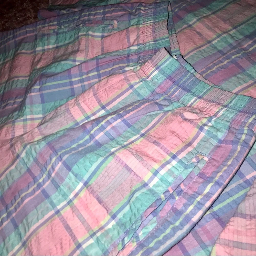 Vtg 80s/90s Pastel Goth/Kawaii Fun Plaid Picnic Matching Shorts Set - Picture 6 of 12